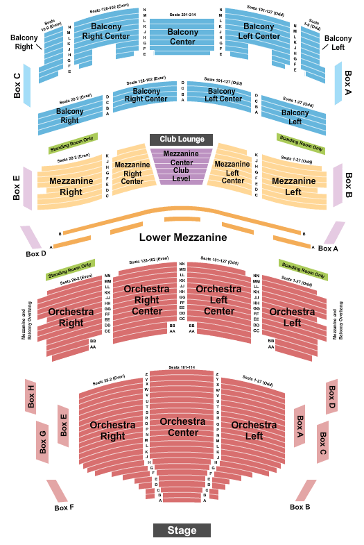 Broward Center For The Performing Arts Back to the Future Seating Chart